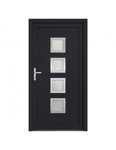 Porta Ingresso Antracite 98x190 cm in PVC