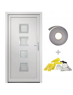 Porta Ingresso Bianca 98x208 cm in PVC 2