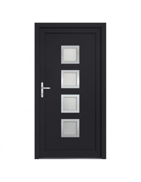 Porta Ingresso Antracite 98x208 cm in PVC