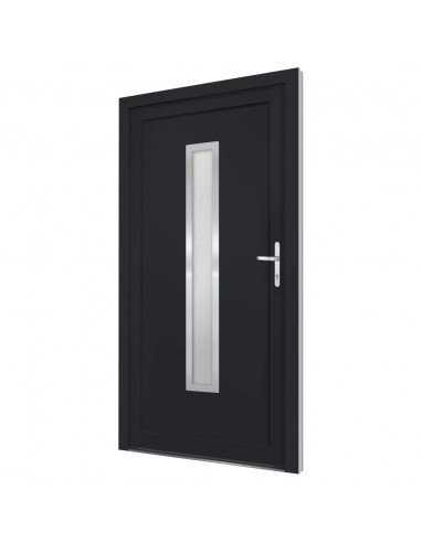 Porta Ingresso Antracite 88x200 cm in PVC