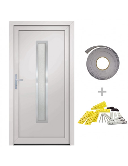 Porta Ingresso Bianca 98x190 cm in PVC