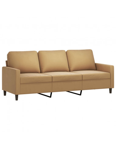 Set di Divani 2 pz con Cuscini Marrone in Velluto