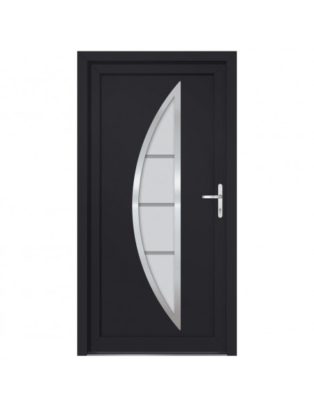 Porta Ingresso Antracite 108x208 cm in PVC