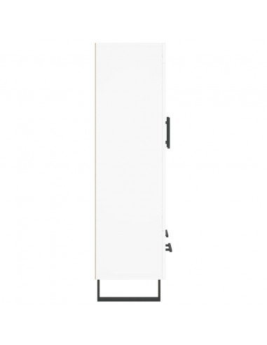 Credenza Bianca 69,5x31x115 cm in Legno Multistrato