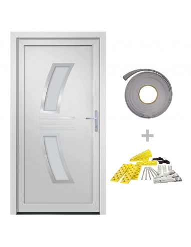 Porta Ingresso Bianca 108x200 cm in PVC