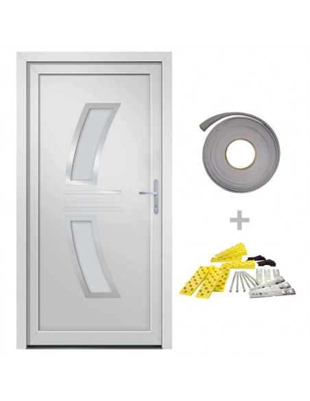 Porta Ingresso Bianca 108x200 cm in PVC
