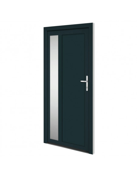 Porta Ingresso Antracite 108x208 cm in PVC