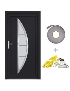 Porta Ingresso Antracite 108x208 cm in PVC 2