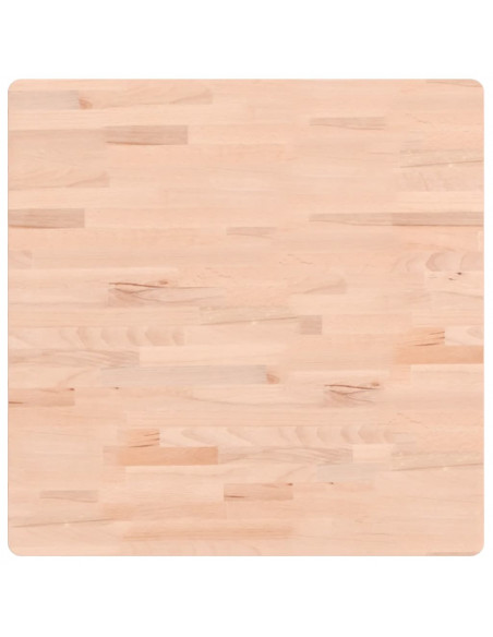 Piano per Tavolo 70x70x1,5 cm Quadrato Legno Massello di Faggio