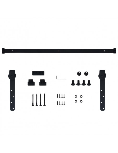 Kit Mini Porta Scorrevole Stalla in Acciaio al Carbonio 122 cm