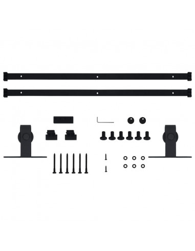 Kit Mini Anta Scorrevole Armadio in Acciaio al Carbonio 183 cm