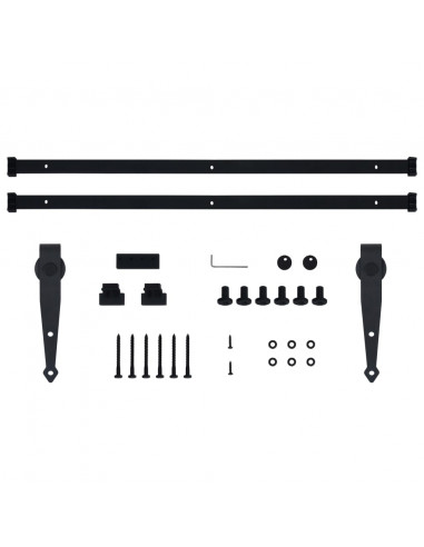 Kit Mini Anta Scorrevole Armadio in Acciaio al Carbonio 183 cm
