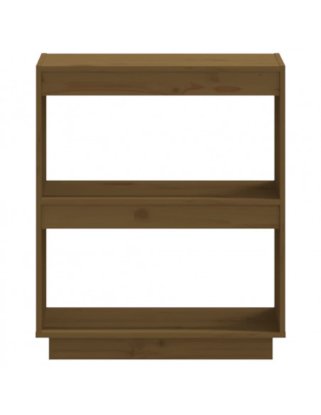 Libreria Marrone Miele 60x35x71 cm in Legno Massello di Pino
