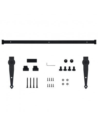 Kit Mini Anta Scorrevole Armadio in Acciaio al Carbonio 152 cm