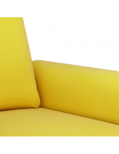 Set di Divani 2 pz con Cuscini giallo in Velluto