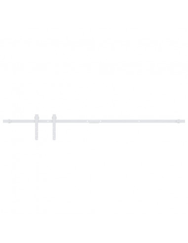 Kit Mini Anta Scorrevole in Acciaio al Carbonio Bianco 122 cm