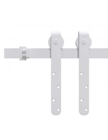 Kit Mini Anta Scorrevole in Acciaio al Carbonio Bianco 122 cm