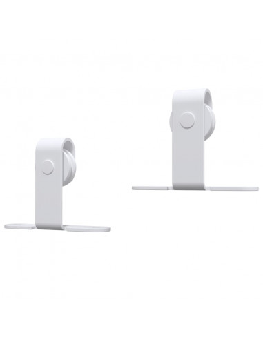 Kit Mini Anta Scorrevole in Acciaio al Carbonio Bianco 183 cm