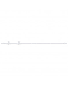 Kit Mini Anta Scorrevole in Acciaio al Carbonio Bianco 152 cm 2