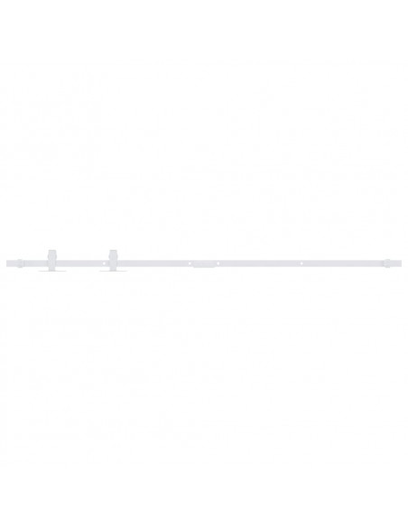 Kit Mini Anta Scorrevole in Acciaio al Carbonio Bianco 152 cm