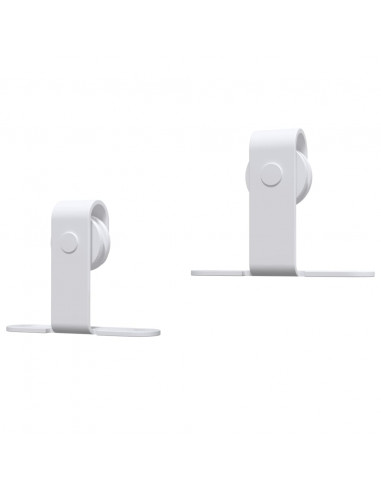 Kit Mini Anta Scorrevole in Acciaio al Carbonio Bianco 152 cm