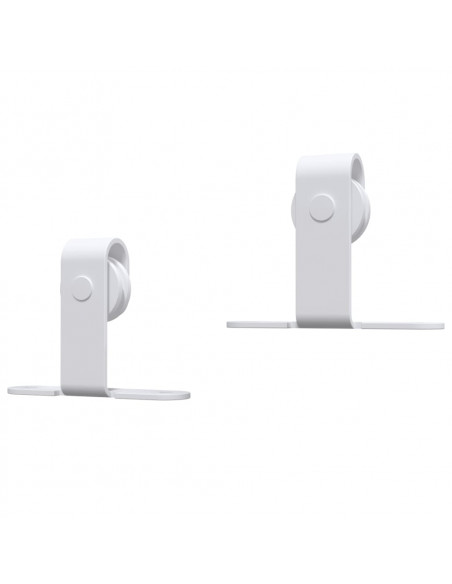 Kit Mini Anta Scorrevole in Acciaio al Carbonio Bianco 152 cm