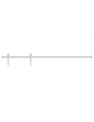 Kit Accessori per Porta Scorrevole 200 cm in Acciaio Bianco