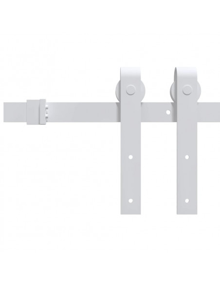 Kit Accessori per Porta Scorrevole 183 cm in Acciaio Bianco