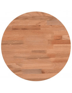 Piano per Tavolo Ø30x1,5 cm Rotondo in Legno Massello di Faggio 2