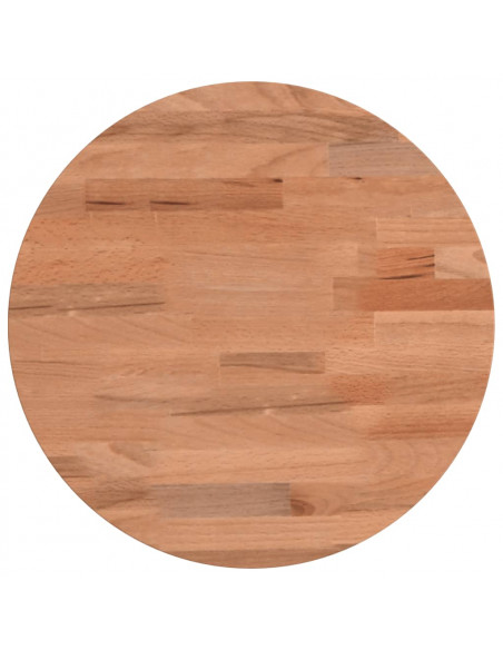 Piano per Tavolo Ø30x1,5 cm Rotondo in Legno Massello di Faggio