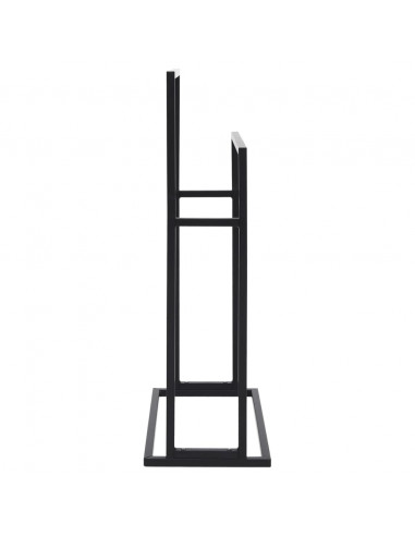 Portasciugamani Autoportante Nero 48x24x78,5 cm in Ferro