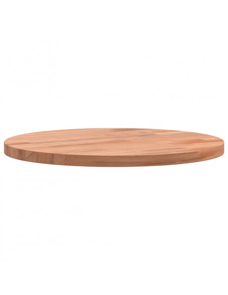 Piano per Tavolo Ø30x1,5 cm Rotondo in Legno Massello di Faggio