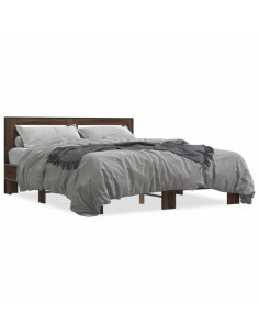 Giroletto Rovere Marrone 150x200cm in Legno Multistrato Metallo 2