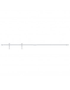 Kit Mini Anta Scorrevole in Acciaio al Carbonio Bianco 183 cm 2