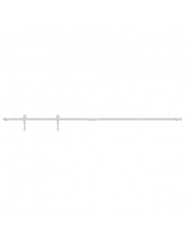 Kit Mini Anta Scorrevole in Acciaio al Carbonio Bianco 183 cm