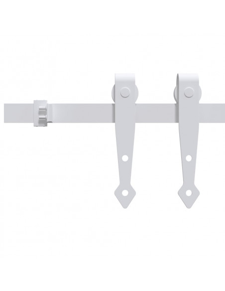 Kit Mini Anta Scorrevole in Acciaio al Carbonio Bianco 183 cm