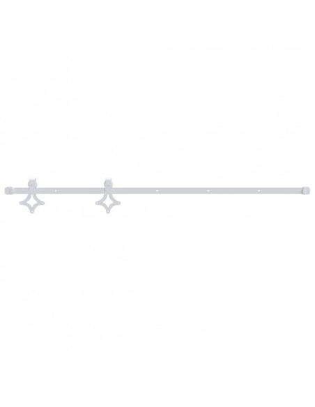 Kit Accessori per Porta Scorrevole 200 cm in Acciaio Bianco