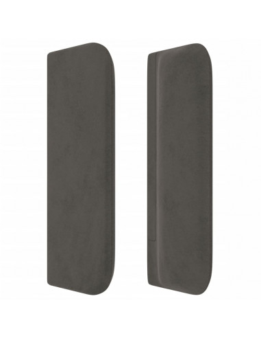 Testiera ad Orecchio Grigio Scuro 83x16x78/88 cm in Velluto