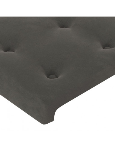 Testiera ad Orecchio Grigio Scuro 83x16x78/88 cm in Velluto