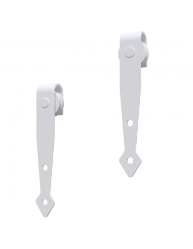 Kit Mini Anta Scorrevole in Acciaio al Carbonio Bianco 200 cm