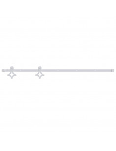 Kit Accessori per Porta Scorrevole 183 cm in Acciaio Bianco 2