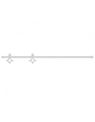 Kit Accessori per Porta Scorrevole 183 cm in Acciaio Bianco