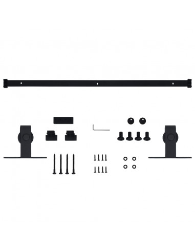 Kit Mini Anta Scorrevole Armadio in Acciaio al Carbonio 122 cm