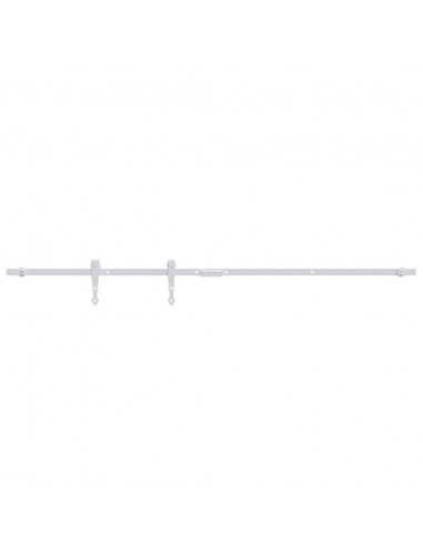 Kit Mini Anta Scorrevole in Acciaio al Carbonio Bianco 152 cm