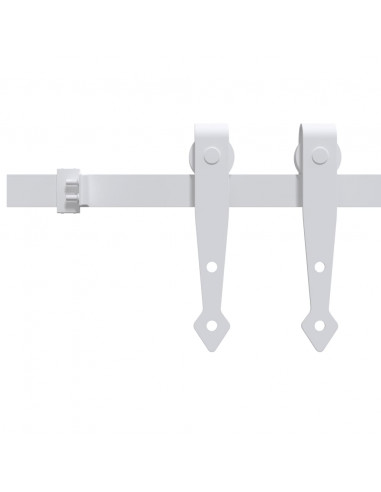 Kit Mini Anta Scorrevole in Acciaio al Carbonio Bianco 152 cm