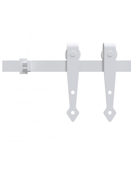 Kit Mini Anta Scorrevole in Acciaio al Carbonio Bianco 152 cm