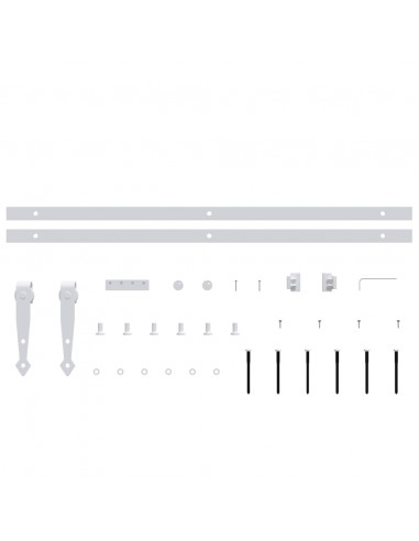 Kit Mini Anta Scorrevole in Acciaio al Carbonio Bianco 152 cm