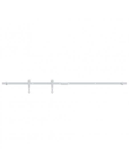 Kit Mini Anta Scorrevole in Acciaio al Carbonio Bianco 122 cm