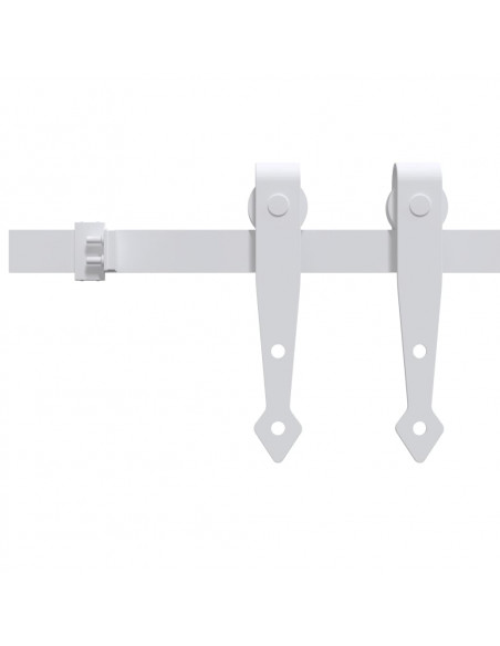 Kit Mini Anta Scorrevole in Acciaio al Carbonio Bianco 122 cm