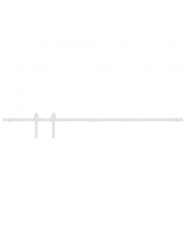 Kit Mini Anta Scorrevole in Acciaio al Carbonio Bianco 152 cm